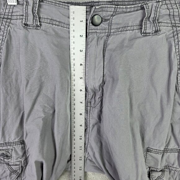 Mens Iron Co Gray Cargo Shorts Cotton Blend Stretch 11" Inseam Size 34 - Picture 6 of 11